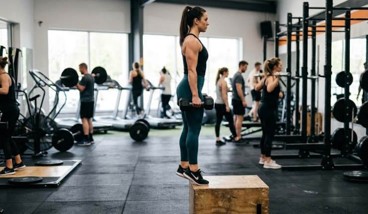 Bài tập nhón gót đứng (standing calf raise).