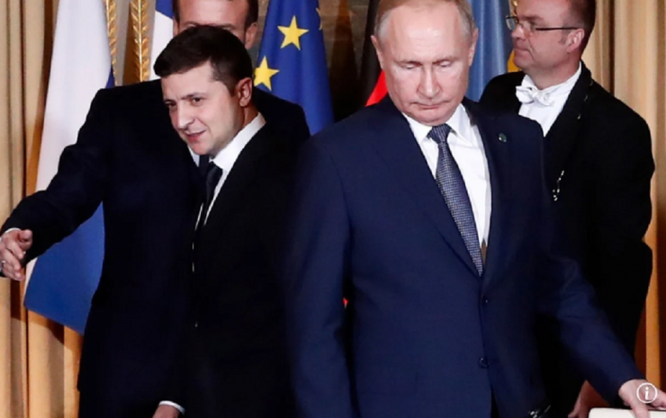 Tổng thống Putin được cho là né tránh gặp người đồng cấp Ukraine vì không thích ông&nbsp;Zelensky. Ảnh SCMP