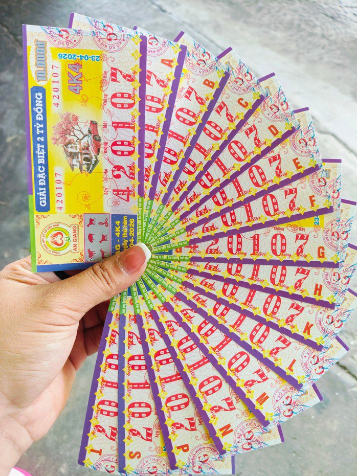 Xổ số miền Nam ngày 23-4 sẽ mở thưởng đối với vé số của 3 đài là Tây Ninh, An Giang và Bình Thuận. Ảnh: ĐLVS Thành Phát