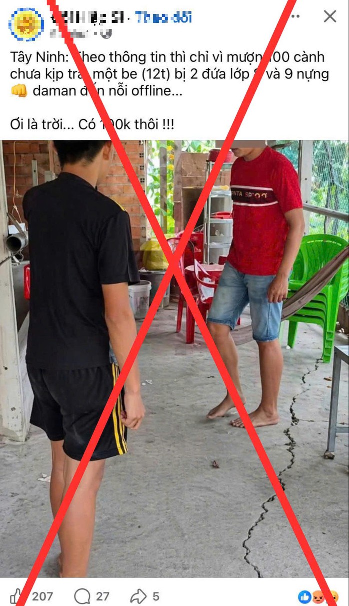 Hình ảnh lan truyền trên mạng xã hội