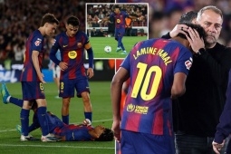 Flick bức xúc bàn thắng bị VAR từ chối, lo lắng chấn thương của Yamal - Cancelo