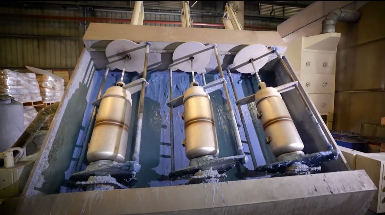 Công nghệ tráng men ướt bình nước nóng