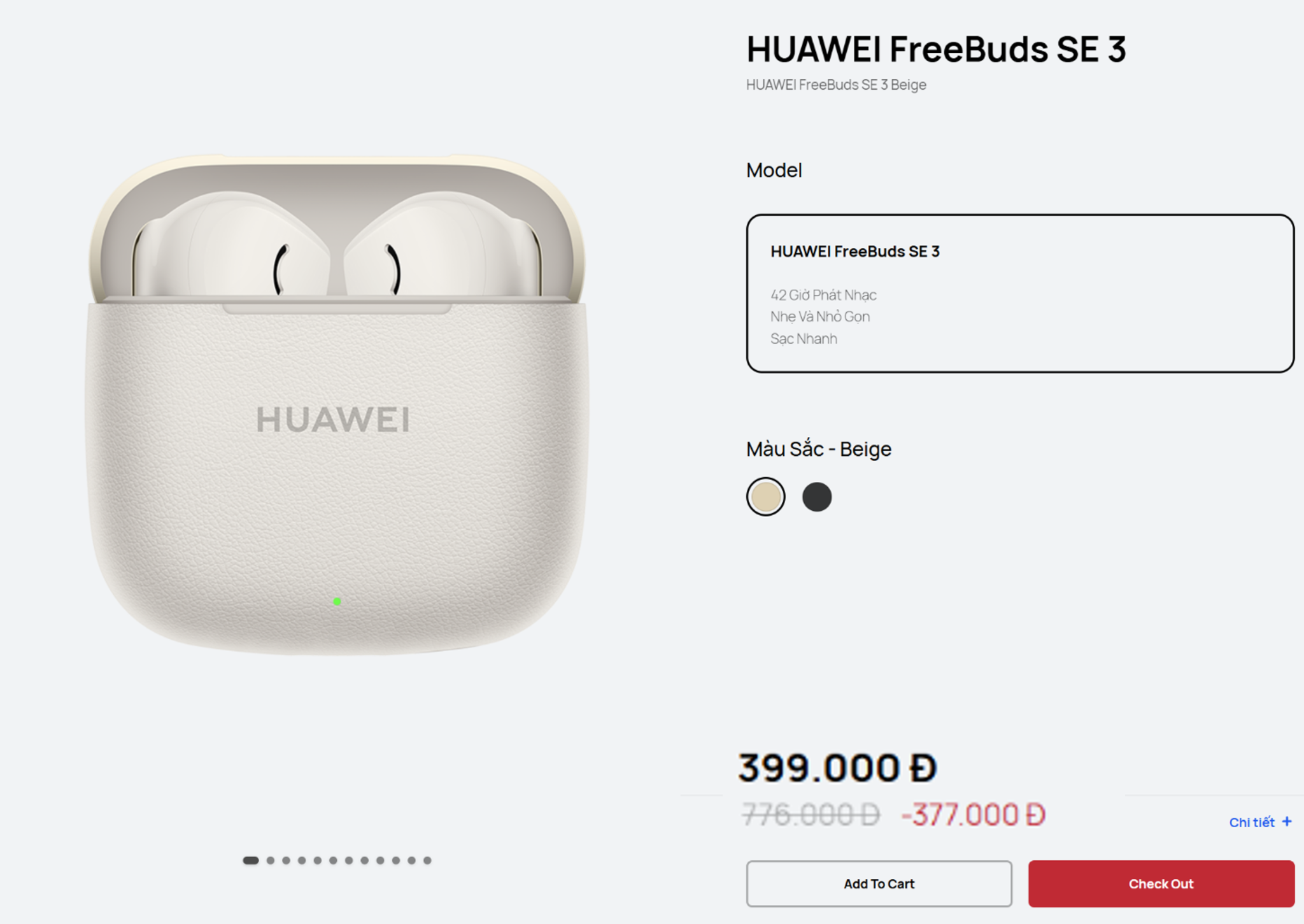 HUAWEI FreeBuds SE 3 hiện đang được bán với mức giá ưu đãi chỉ 399.000 đồng, số lượng giới hạn trên Cửa hàng Trực tuyến Huawei.