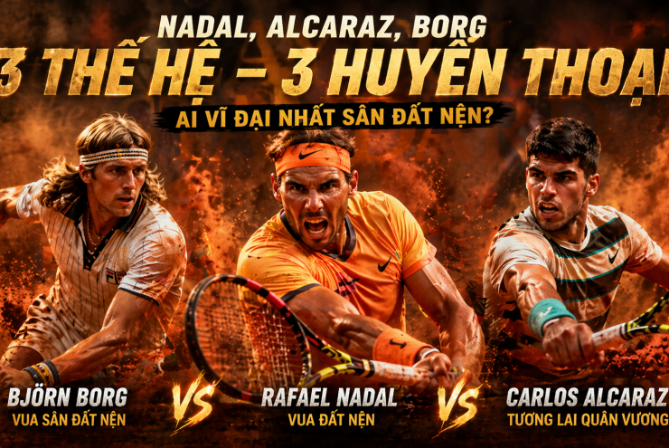 Nadal, Alcaraz, Borg 3 thế hệ và 3 huyền thoại: Ai vĩ đại nhất sân đất nện?