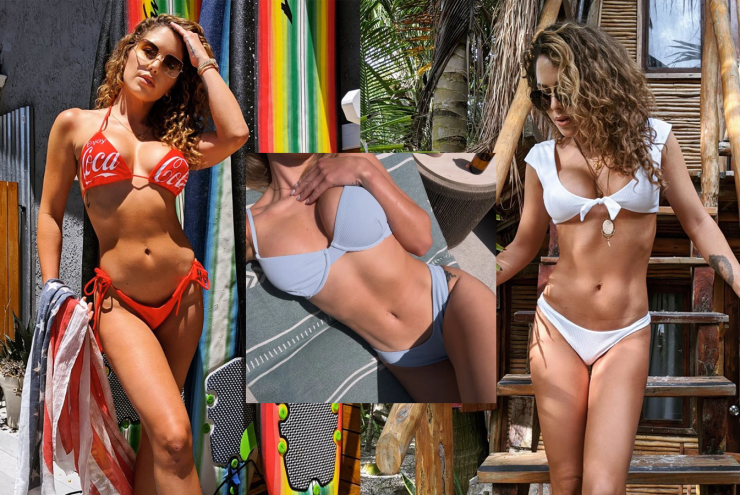 "Nữ thần vàng UFC" Palmer diện bikini, khoe vẻ nóng bỏng dưới ánh mặt trời