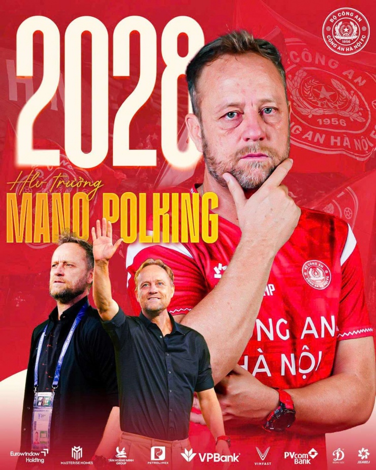 HLV Polking được CLB CAHN gia hạn tới 2028. Ảnh: CLB CAHN.