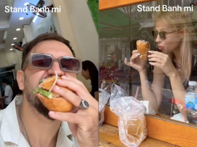 Khách Tây đua nhau 'tỏ tình' với bánh mỳ Việt với trend TikTok 'Stand Banh My'
