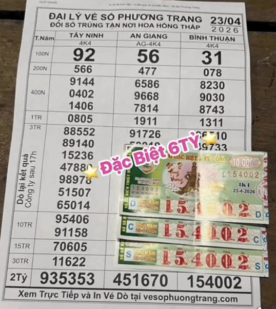 Sáng 24-4, nhiều người ở TPHCM, Vĩnh Long và Cần Thơ trúng xổ số miền Nam - 4