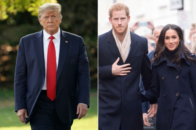Ông Trump được cho là không ưa cả Harry lẫn Meghan từ nhiều năm nay. Ảnh: People
