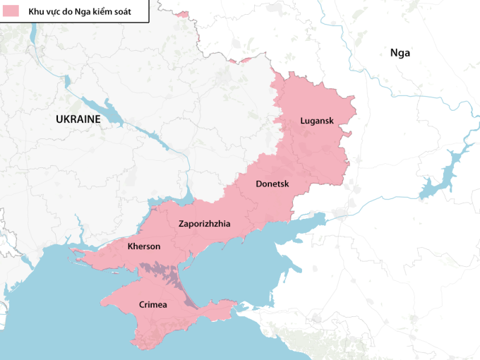 Cục diện chiến sự Nga - Ukraine. Đồ họa: Telegraph