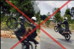 Tịch thu xe, xử lý nhiều quái xế lạng lách, 'bốc đầu' ở Đồng Nai