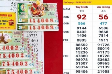 Sáng 24-4, nhiều người ở TPHCM, Vĩnh Long và Cần Thơ trúng xổ số miền Nam