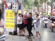 Va quệt xe dẫn đến 'loạn đả' giữa đường, 4 người bị bắt