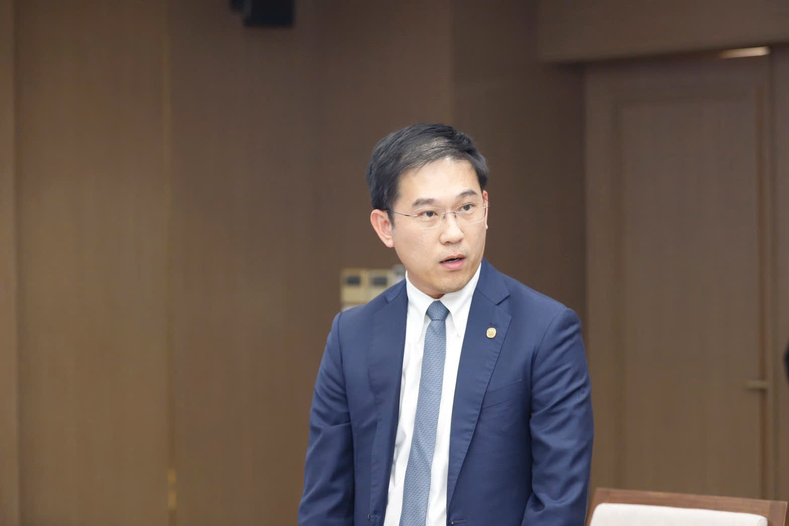 Ông Pawalit Ua-Amornwanit, Tổng Giám đốc C.P. Việt Nam chia sẻ tại Lễ công bố mở cửa thị trường thịt gà chế biến giữa Việt Nam và Hàn Quốc. Ảnh: Khương Trung