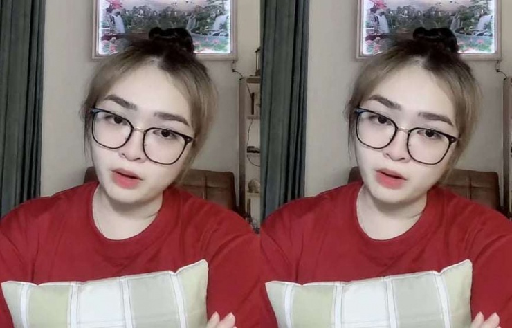 Hình ảnh của Thiện Nhân trên sóng livestream tối 24/4. Ảnh chụp màn hình