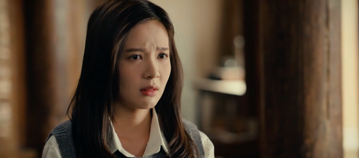 Mai khó giải thích bởi đã có đoạn clip cho thấy Mai ở cùng phòng trọ với Trung. Ảnh VTV