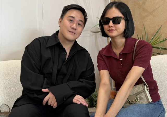 Trang Facebook Bùi Nguyễn Trung Quân đăng ảnh ngồi cạnh bác sĩ Nguyễn Linh Thùy (Ảnh: FBNV)