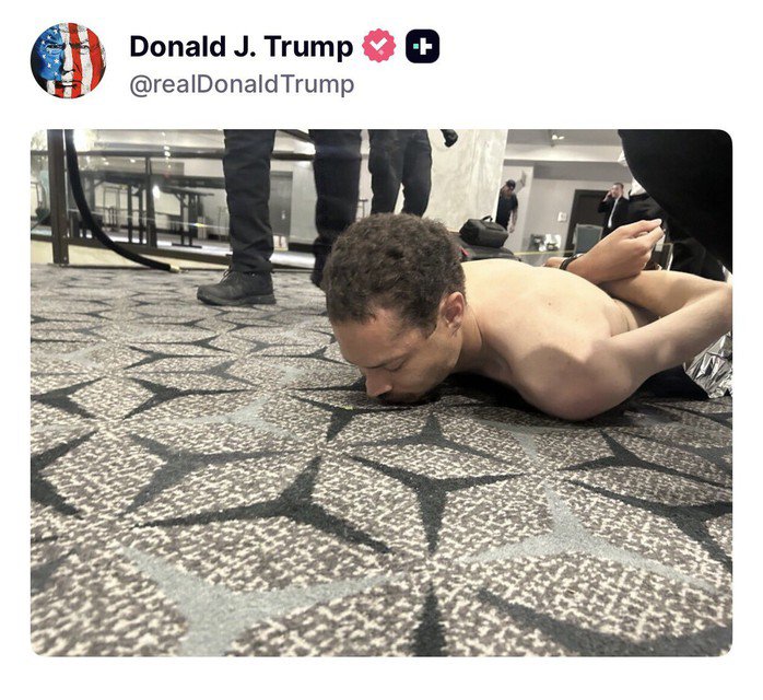 Hình ảnh về nghi phạm mà ông Donald Trump đăng tải. Ảnh: Mạng xã hội của ông Donald Trump