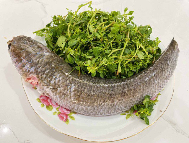 Rau đắng đem nấu cùng với cá đồng cũng rất ngon