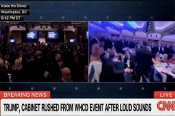 Nóng: Nổ súng tại tiệc dành cho phóng viên Nhà Trắng, ông Donald Trump sơ tán gấp