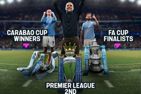 Pep nói về cơ hội "ăn 3" của Man City, fan Arsenal cầu xin nhường cúp