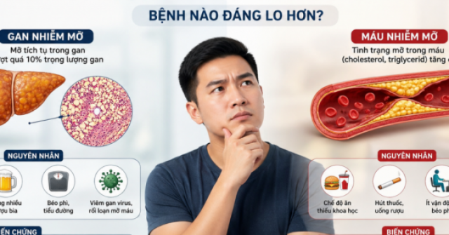 Gan nhiễm mỡ và máu nhiễm mỡ, bệnh nào đáng lo hơn?