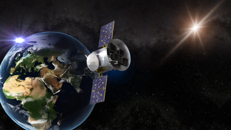 Hình minh họa tàu thăm dò hành tinh ngoại lai TESS của NASA. Nguồn ảnh: Robert Lea (tạo bằng Canva) / Space