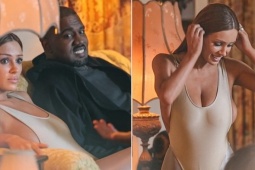 Vợ Kanye West mặc như đi biển vào khách sạn 5 sao