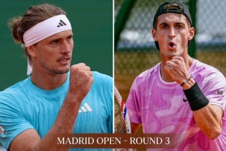 Tennis đỉnh cao Madrid Open: Zverev “dằn mặt” đối thủ, Medvedev - Tsitsipas coi chừng cú sốc