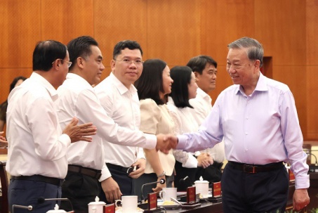 Tổng Bí thư, Chủ tịch nước Tô Lâm đang làm việc với Ban Thường vụ Thành ủy TPHCM