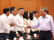 Tổng Bí thư, Chủ tịch nước Tô Lâm đang làm việc với Ban Thường vụ Thành ủy TPHCM