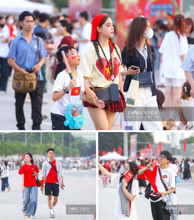 Nhiều cặp đôi, gia đình và nhóm bạn cùng nhau đến tham dự chương trình concert Quốc gia.