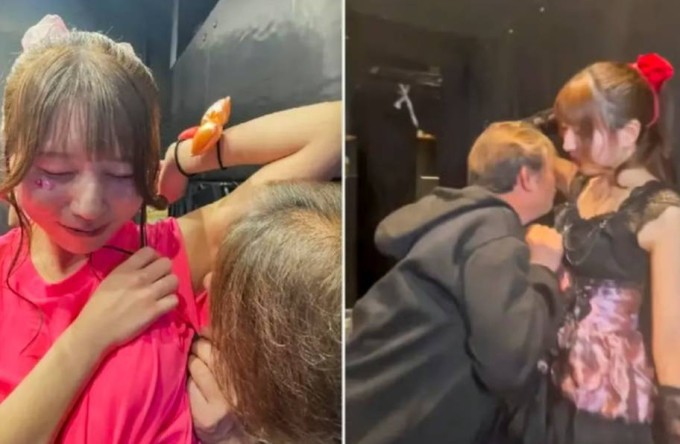 Hari Matsumoto, nữ thần tượng ngầm Nhật Bản, để fan ngửi nách trong phần tương tác sau biểu diễn. Ảnh: QQ