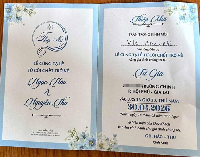 Tấm thiệp mời thu hút sự quan tâm của dư luận những ngày qua