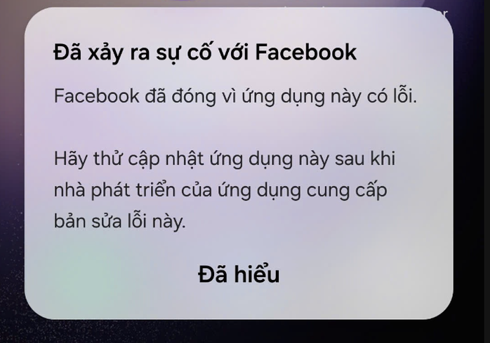 Facebook đang gặp sự cố
