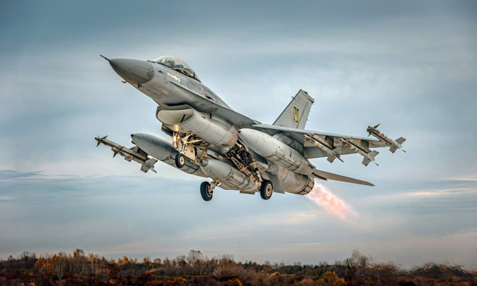 Tiêm kích F-16 Ukraine trong ảnh đăng tháng 11/2025. Ảnh: Không quân Ukraine