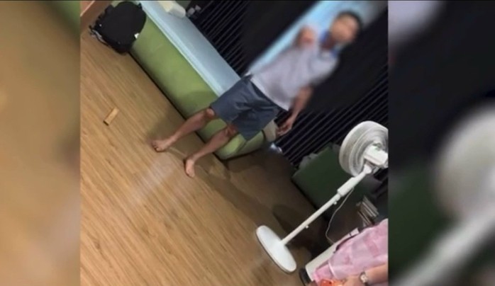 Hiện trường vụ việc. Ảnh: Cắt từ clip