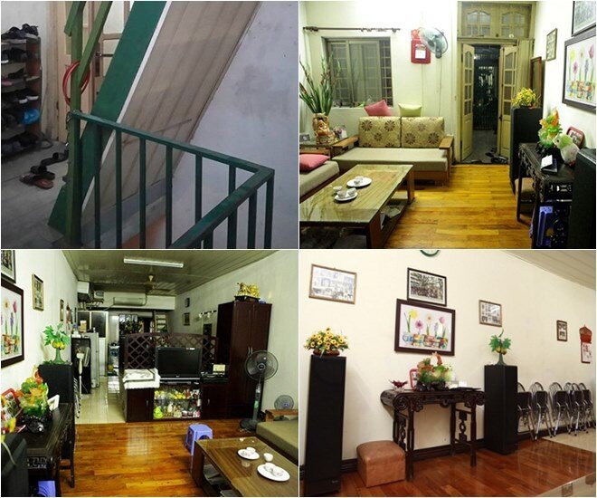 Nằm trên tầng 2 của khu tập thể cũ trên phố cổ, không gian sống nhỏ nhắn nhưng được sắp xếp gọn gàng, phản ánh nét truyền thống của người Hà Nội xưa.
