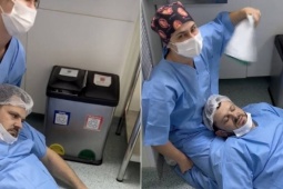 Video người chồng ngất lịm khi chứng kiến vợ sinh mổ hút 20 triệu lượt xem