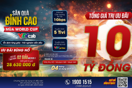 Săn quà đỉnh cao mùa World Cup VTVcab
