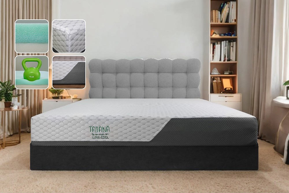 Nệm foam Luna Cool hướng đến cảm giác thoáng mát, phù hợp khí hậu nóng ẩm.