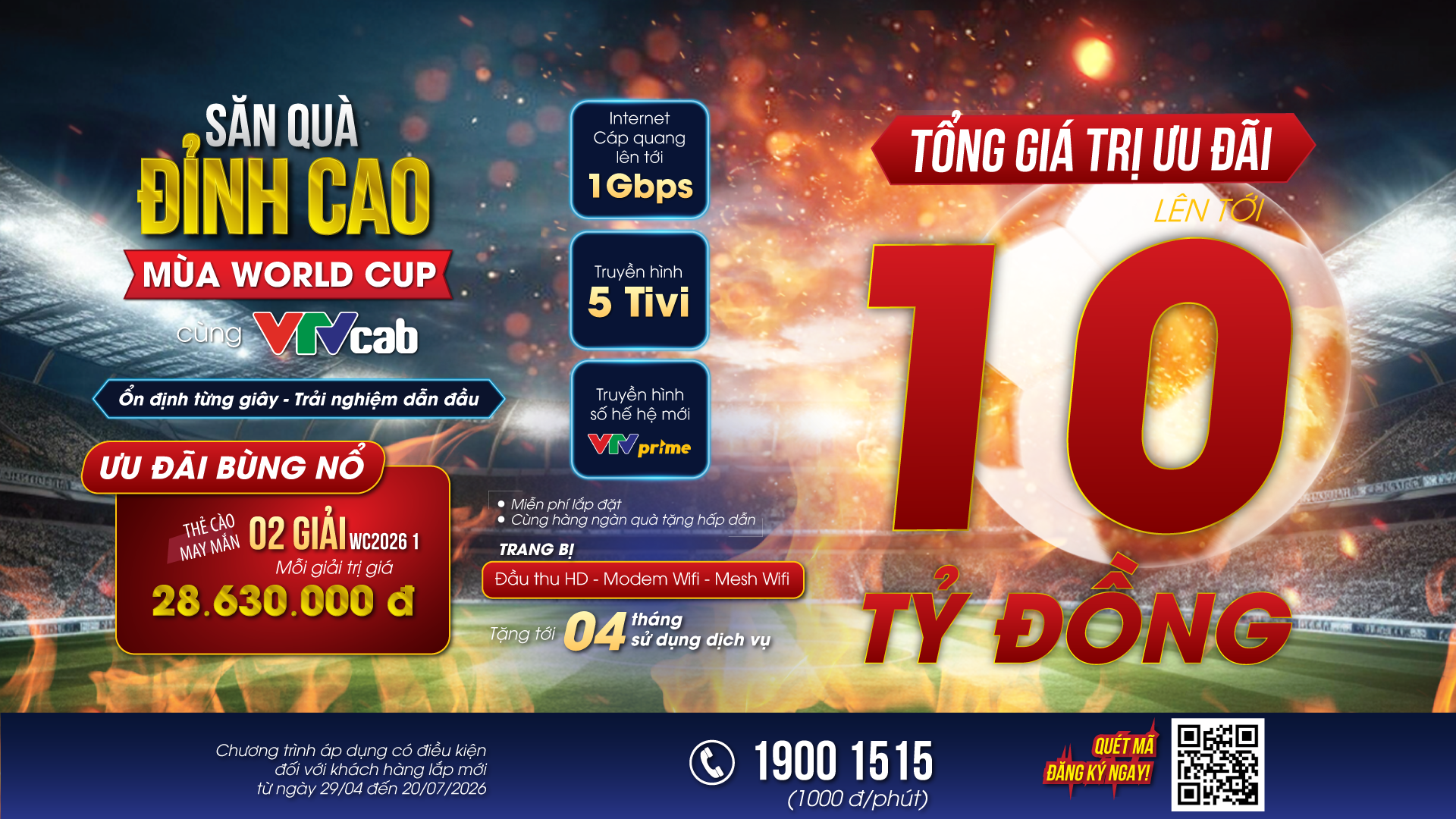 Săn quà đỉnh cao mùa World Cup VTVcab - 2