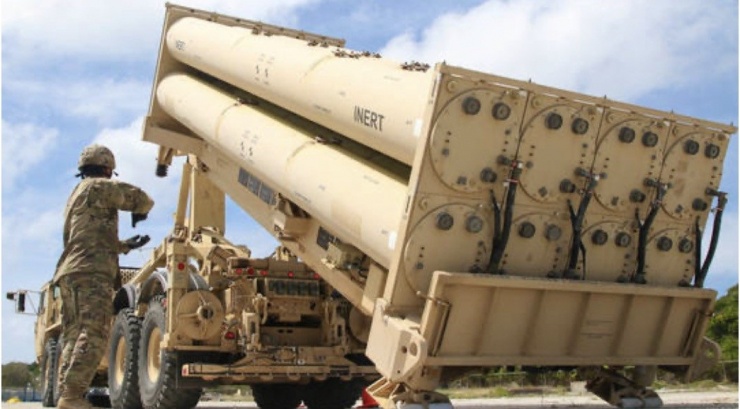 Quân Mỹ tập trận huấn luyện hệ thống tên lửa THAAD tại Căn cứ Không quân Andersen, Guam. Ảnh: US Army