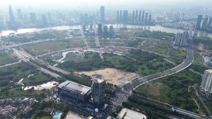 Khu đất thực hiện dự án Quảng trường Trung tâm và Trung tâm Hành chính TPHCM tại phường An Khánh