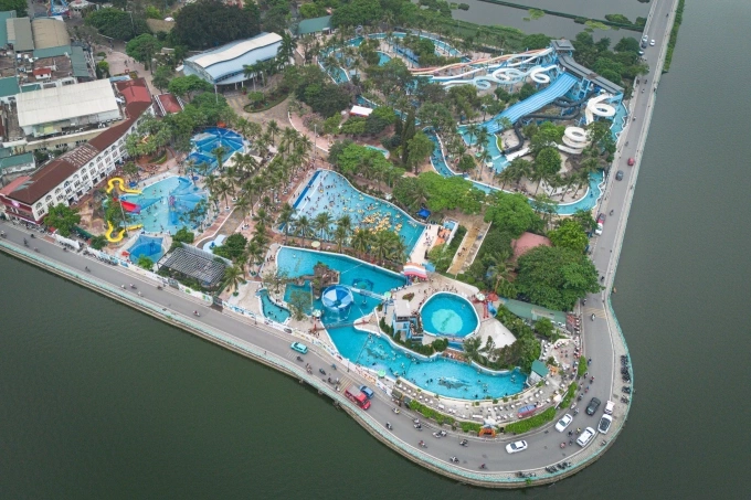 Công viên nước Hà Nội sau cải tạo nhìn từ trên cao. Ảnh: Hoàng Giang