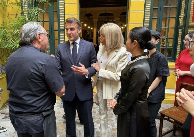 Nhà hàng Madame Hiền, nơi Tổng thống Pháp dùng bữa trưa. Ảnh: Didier Corlou