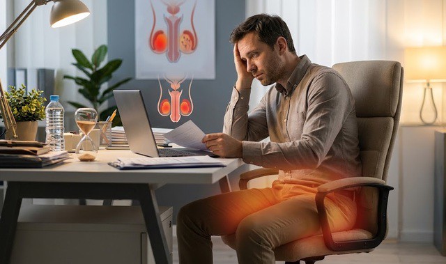 Ngồi làm việc lâu khiến nhiệt độ vùng bìu tăng cao, ảnh hưởng quá trình sinh tinh - Hình minh họa