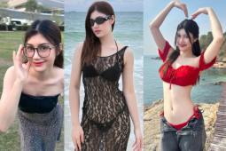 Mỹ nhân bóng chuyền đẹp như người mẫu, gây rạo rực với áo xuyên thấu bikini