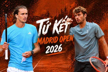 Tennis đỉnh cao Madrid Open: Zverev phục hận Cobolli, Ruud đối đầu ẩn số Blockx