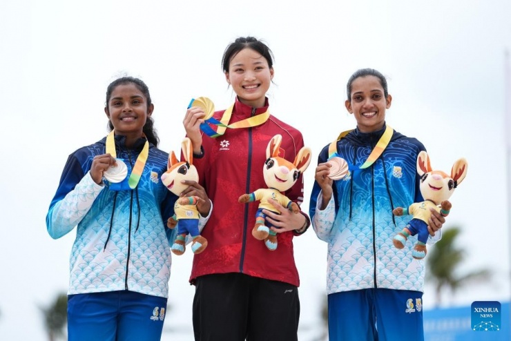 Đoàn Thể thao Việt Nam khép lại&nbsp;Đại hội Thể thao bãi biển châu Á 2026 với vị trí thứ tư chung cuộc trên bảng tổng sắp huy chương. (Ảnh: Tân Hoa Xã).&nbsp;